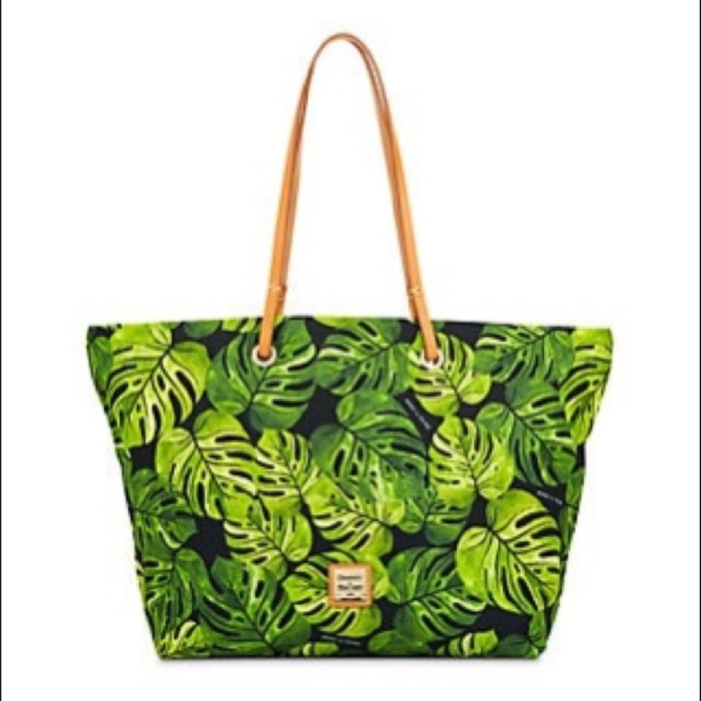 NWT Dooney & Bourke Banana Leaf Print Nylon Tote